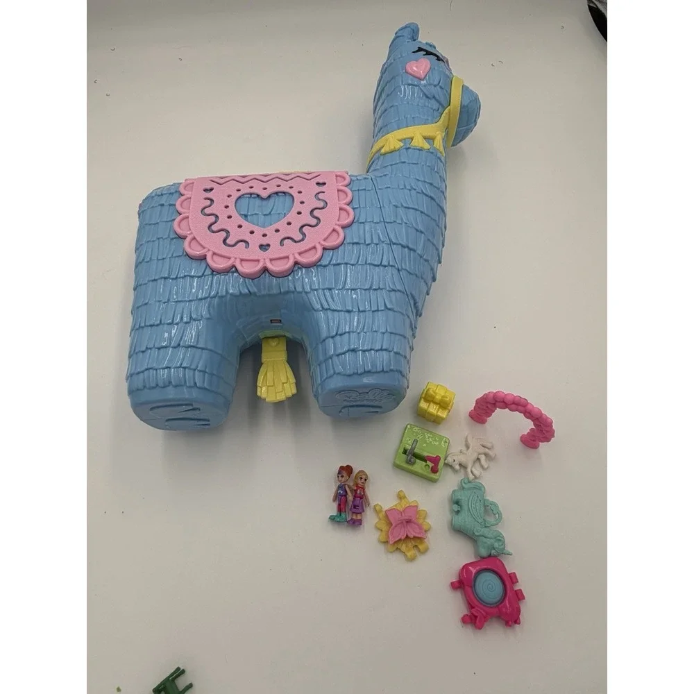 Polly Pocket Llama Party Piñata Playset HHX74 2 Dolls Accessories Mattel